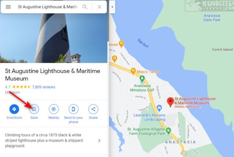 Saved Places on Google Maps