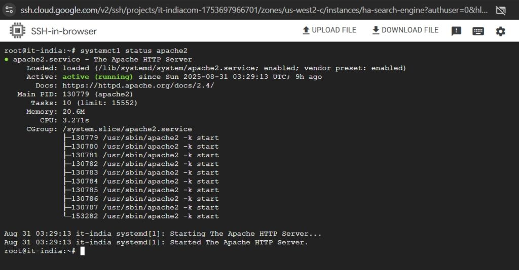 apache status