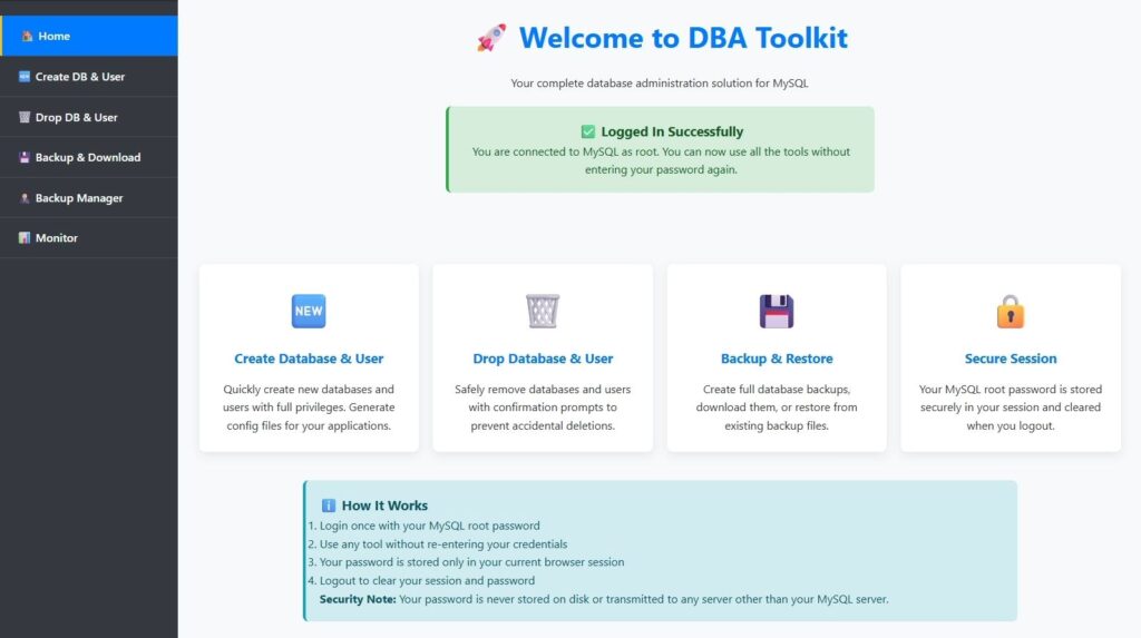 DBA ToolKit - Home